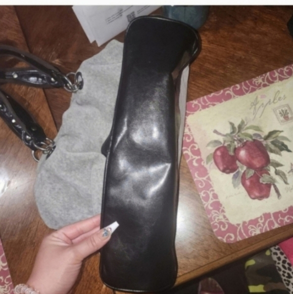 FINAL💣💣  SUPER DUPERRR RARE NEW!!! Y2k VELOUR JUICY COUTURE FRINGE XL BAG - Picture 3 of 10